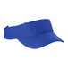 A close-up of a blue Visor Sport-Tek.