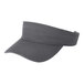 A close-up of a grey Port & Company visor.