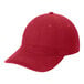 A red Port & Company 6-panel dad cap.