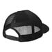 A black Port Authority trucker cap with black mesh back.