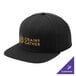 A black Sport-Tek snapback cap with gold text on the front panel.