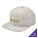 A heather grey Sport-Tek snapback cap with a logo on the front.