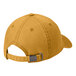A yellow Port Authority 6-panel dad cap with a metal buckle on the front.