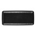 A black rectangular Elite Global Solutions melamine plate.