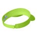A lime green Port & Company visor with a blue band.