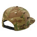 A Multicam 6-panel snapback hat with a black strap.