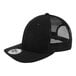 A black New Era trucker cap with mesh back.