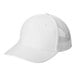 A white Port Authority trucker cap with a mesh back.