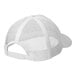 A white mesh cap with a structured front panel and a white background.