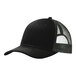 A black Port Authority trucker cap with a mesh back.