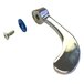 A close-up of a silver Advance Tabco wrist handle and screw.