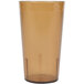 An amber Cambro plastic tumbler.