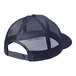 A navy blue Port Authority trucker cap with a mesh back.