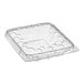 A D&W Fine Pack clear plastic produce container with vented slots.