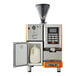 An Astra Super Mega automatic coffee machine with a white plastic container of milk.