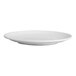 A HydroZero Ivory by Oneida porcelain plate with a small rim on a white background.