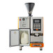An Astra Super Mega I automatic coffee machine with a white plastic jug of milk inside.