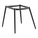 A Lancaster Table & Seating black steel chair base with legs.