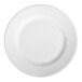 A white HydroZero Ivory porcelain plate with a round edge.