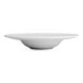 A close-up of a HydroZero Ivory by Oneida porcelain pasta bowl with a round rim.