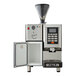 An Astra Super Mega automatic coffee machine with the door open and a coffee pot inside.