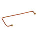 A long copper pipe with a brass fitting and a nut on one end.