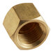 A brass Estella Caffe pipe stopper nut.