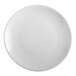 A HydroZero Ivory by Oneida porcelain plate with a white border on a white background.