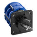 A blue and black Estella Caffe main switch assembly with a black handle.