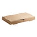 A close-up of a Choice Kraft cardboard flatbread box with a lid.