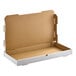 A white cardboard Choice flatbread box with a lid open.