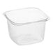 A Good Natured clear PLA deli container with a lid.