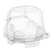 A clear plastic Good Natured cupcake and muffin container with a clear lid.