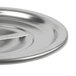 A Vollrath stainless steel lid with a metal handle.