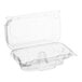 A Good Natured clear plastic cupcake and muffin container with a lid.
