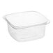 A clear plastic Good Natured deli container with a lid.