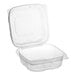 A clear plastic Good Natured center-seal container with a lid.