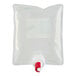 A close-up of a plastic bag with a white cap containing Lavex Foaming Non-Alcoholic Mild Citrus Hand Sanitizer.