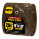 A roll of brown Core mesh tarp.