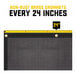 A metal frame with a black Core Heavy-Duty Weatherproof Mesh Tarp and yellow reinforced edges.