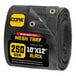 A roll of black Core heavy-duty mesh tarp with reinforced edges.