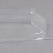 A clear plastic container with a clear dome lid.