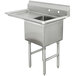 Advance Tabco FC-1-2424-18 One Compartment Stainless Steel Commercial Sink with One Drainboard - 45 inch
