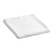 A white folded Oxford Micro Check queen size fitted sheet on a white background.