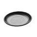 A black Elite Global Solutions round plate.