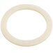 A white round rubber ring on a white background.