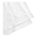 A white queen size flat sheet made of 100% polyester microfiber.