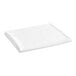 A folded white sheet on a white background.