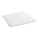 A white pillow on a white Oxford Super Deluxe fitted sheet.
