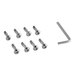 A packet containing eight captive screws and an Allen wrench.